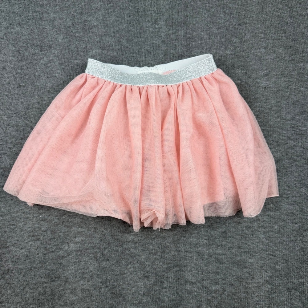 btween Tutu Skirt Girls 3T Pink Silver Glitter Waistband Tulle Skort 20107‎
